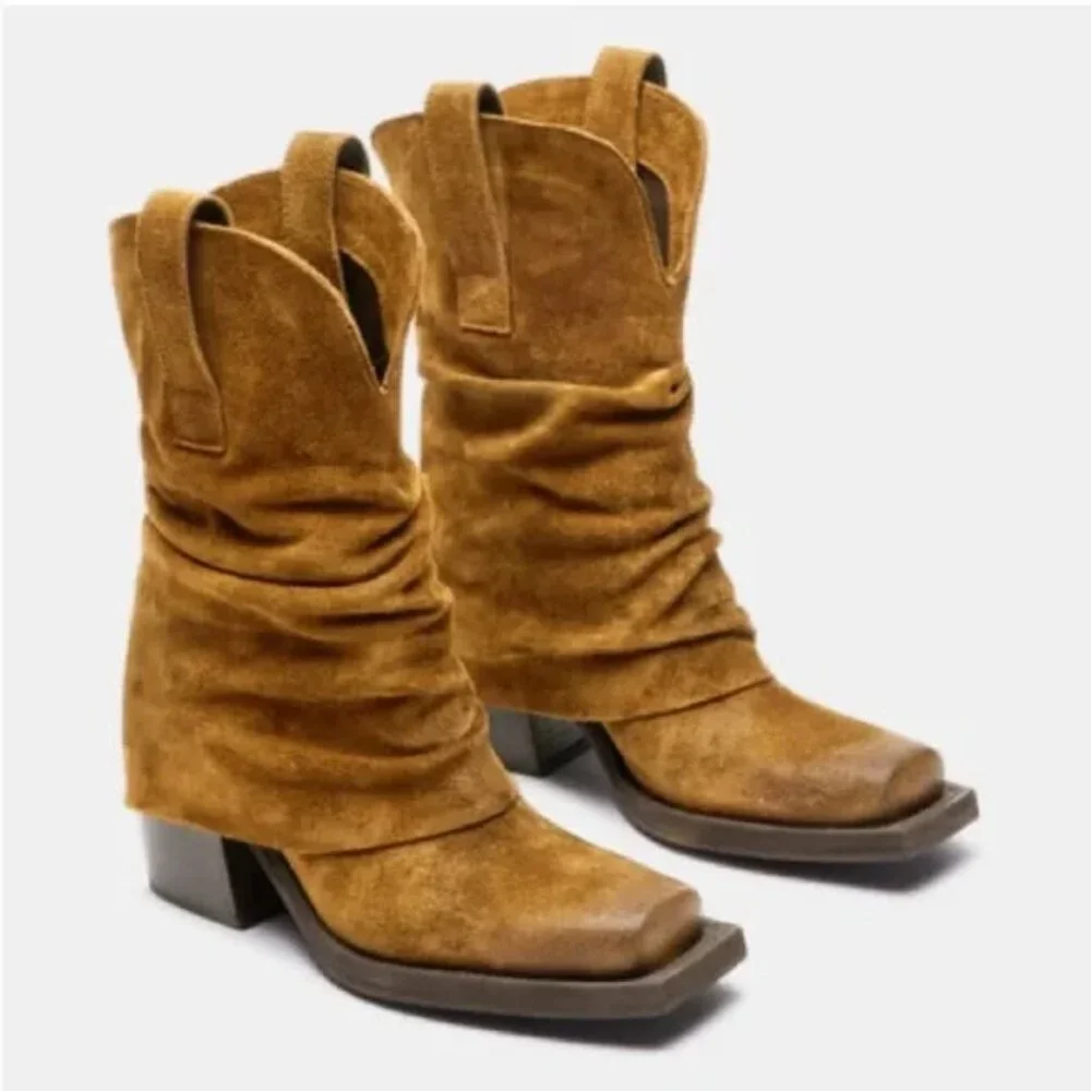 Steve Madden Cognac Pia Ankle Boots Sz 8.5 - Picture 3 of 9